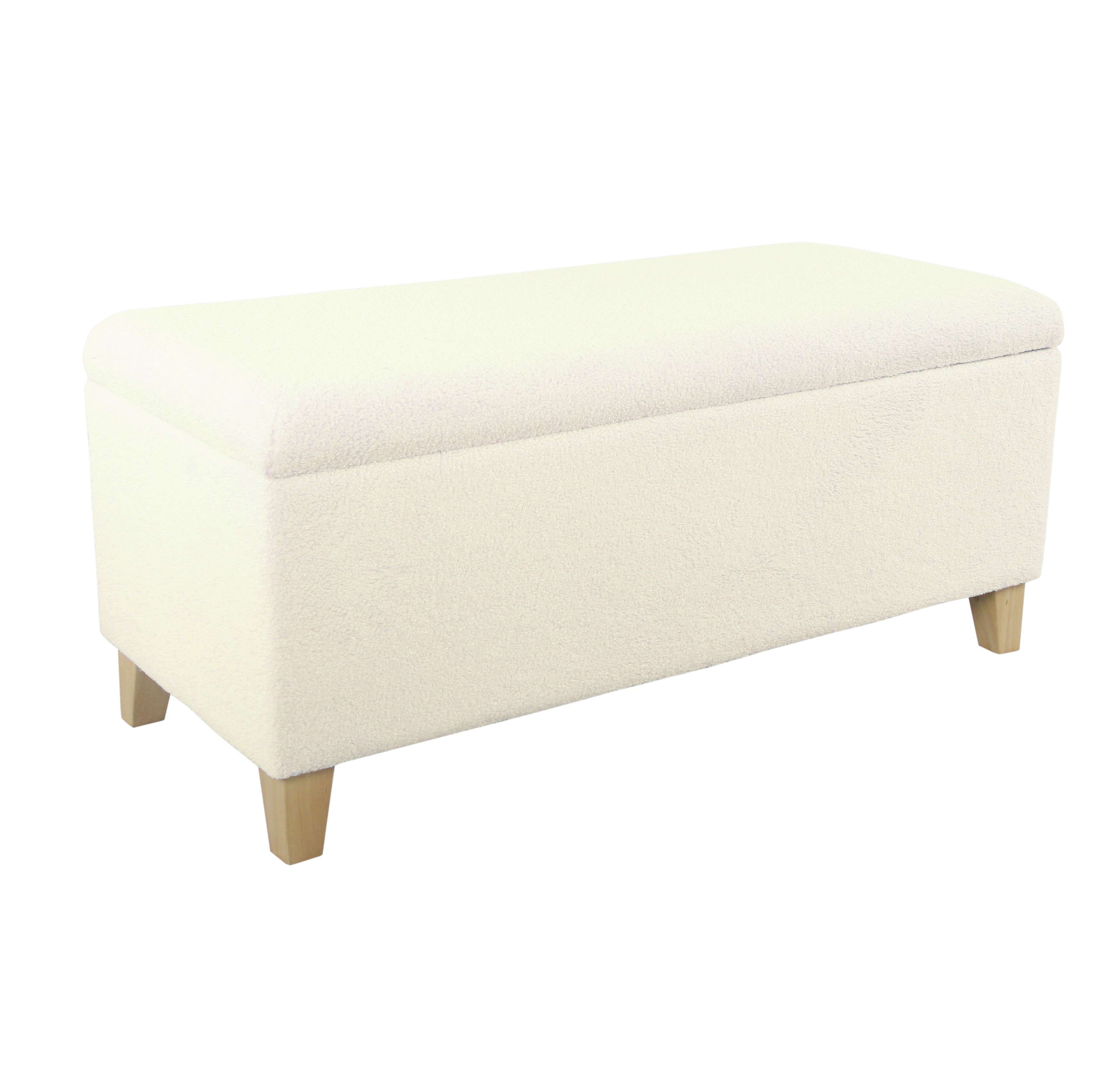 Rustic Farmhouse Entryway Storage Bench, Cream