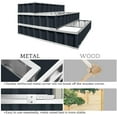thumbnail image 6 of KING BIRD 3 Tiers Raised Garden Bed Dismountable Frame Galvanized Steel Metal Patio Garden Elevated Planter Box 46’’x46’’x23.6’’ for Growing Vegetables Flower (Dark Grey), 6 of 8