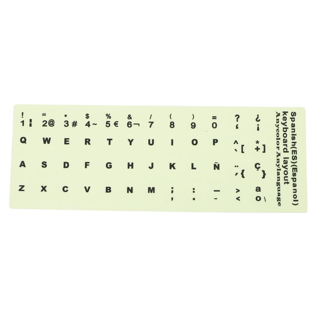 MasteelfCA 1 Feuille Autocollant de Clavier Phosphorescent Autocollant de Remplacement pour Clavier Espagnol