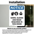 thumbnail image 3 of (2 Pack) Gown Gloves And Mask Sign, 3 of 7