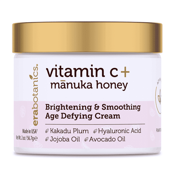 Era Organics Vitamin C Face Cream with Kakadu Plum, Aloe Vera & Jojoba Oil – Lightweight Hydrating Moisturizer for Brightening & Daily Use
