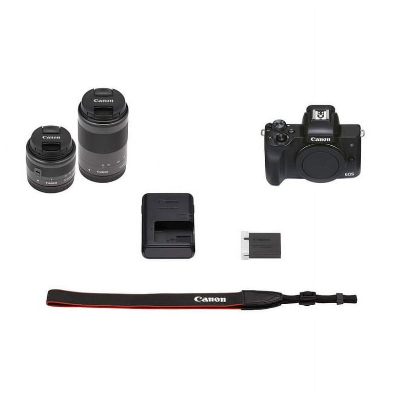 Canon EOS M50 Mark II Mirrorless (Black) with EF-M 15-45mm Canon EOS M50 Mark II Mirrorless (Black) with EF-M 15-45mm