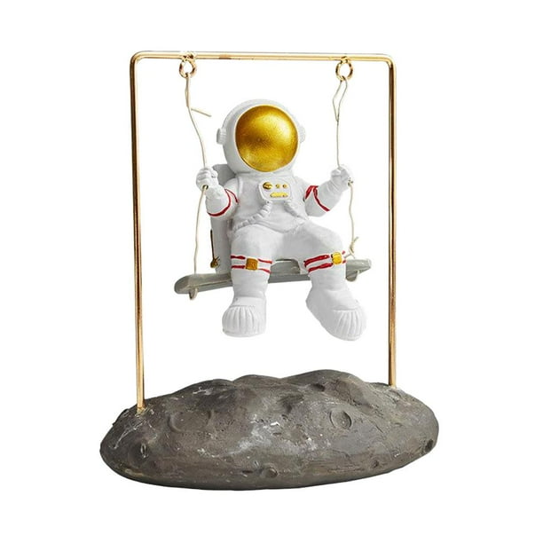 Estatuas de Escultura Baoblaze adorno de Escritorio figuritas portátiles de astronautas