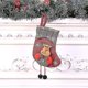 thumbnail image 4 of Medias navideñas, 3 piezas de oso con patrón de reno de Papá Noel, calcetín navideño personalizado, bolsa de dulces ornamentales navideños, llenar y colgar adornos navideños, 4 of 5
