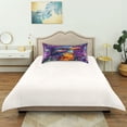 thumbnail image 6 of Dailycode Satin Pillow Case Standard Silk Pillow Cover for Hair and Skin Envelope Closure Cute Bird and Star 20"x26", 6 of 9
