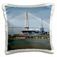 thumbnail image 2 of 3dRose, SC, Ravenel Bridge Yorktown aircraft carrier - US41 CMI0057 - Cindy Miller Hopkins, 16x16 inch Pillow Case, 2 of 2