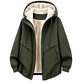 thumbnail image 2 of KICILVS Womens Fleece Lined Windbreaker Jackets Water-Resistant Hooded Zip Up Coat with Pockets Warm Winter Outerwear, 2 of 6