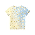 thumbnail image 4 of Grblisyd Shirts for Girls Cute Floral Print Short Sleeve T Shirts Kids Summer Loose Tops Casual Crewneck Basic Tees 10-12Y, 4 of 4