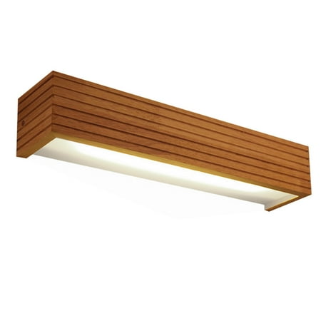 

Wooden LED Light Mirror Front Wall Lamp Vanity Light for Bathroom Bedroom Home