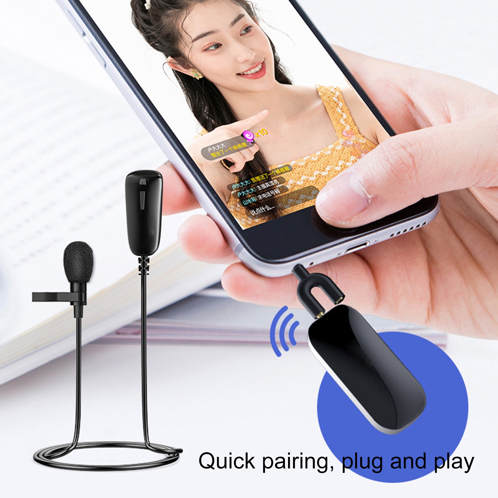 Deyuer Mini Portable Wireless Rechargeable Microphone Voice Amplifier for Classroom