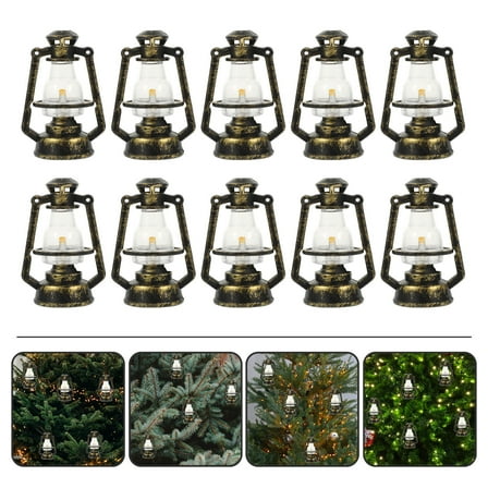 LEDMOMO 10Pcs Rustic Kerosene Lantern Multi Decoration For