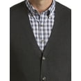 thumbnail image 2 of Harbor Bay by DXL Big and Tall Men's V-Neck Cardigan Sweater, Carbon Heather Grey, 3X-TALL, 2 of 5