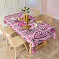 thumbnail image 3 of Pink Breast Cancer and Love Rectangle Tablecloth 60"x102",Waterproof Polyester Rectangle Table Cloth, Wipeable Spillproof Polyester Tablecloth for Dining, Camping, Indoor and Outdoor, 3 of 6