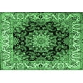 thumbnail image 1 of Ahgly Company Indoor Rectangle Medallion Emerald Green Traditional Area Rugs, 7' x 10', 1 of 4