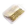 thumbnail image 2 of Wrea 1 Set Fashion Bobby Pins Simple Style U-shaped 6mm Metal Elastic Multicolor Accessories Valentines Day Barrettes for Women Gold/50pcs, 2 of 9