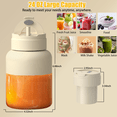 thumbnail image 4 of ZOWWKLLY Portable Mini Smoothie Blender,Small Personal Blender for Smoothies and Shakes,Type-C USB Rechargeable with Blender BPA Free Cup,Lid and Shoulder Strap,Suitable for Gym,Travel,Home,Office, 4 of 8