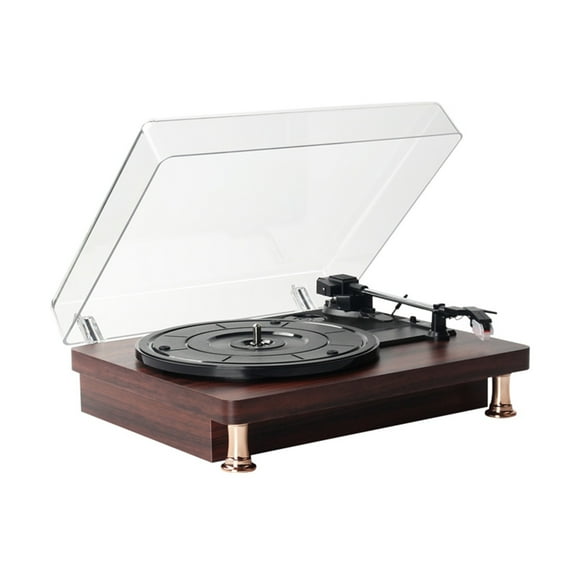 Retro Vinyl Record Player Bluetooth-Compatible Turntable Record Player Built In Speakers Vintage