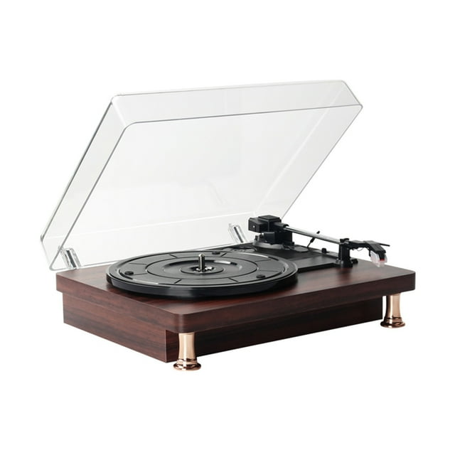 Retro Vinyl Record Player Bluetooth-Compatible Turntable Record Player Built In Speakers Vintage ,Bluetooth Transmitter 5.0