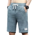 thumbnail image 3 of Viadha Mens Casual Gym Shorts with Pockets Elastic Waist Drawstring Pleated Design Athletic Workout Shorts 5 Inch Inseam for Summer Beach Vocation, 3 of 6