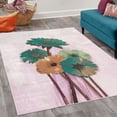 thumbnail image 2 of Gerber Daisy Decorative Rug, Posy of Spring Flowers Oil Painting Impressionist Still Life Pattern, Quality Carpet for Bedroom Dorm and Living Room, 6 Sizes, Jade Green, by Ambesonne, 2 of 4