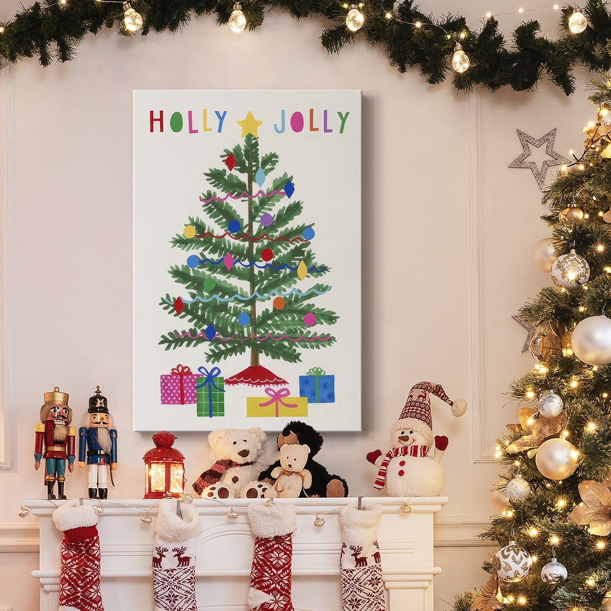 Colorful Christmas Collection B- Gallery Wrapped Canvas