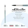 thumbnail image 2 of Mimik Professional Watercolor Brushes - Round # 10 - Synthetic Squirrel Hair - Natural Bristle Artist Brushes for Watercolors, Gouache & Acrylics - Imitates Natural Squirrel and Sable Hair, 2 of 7