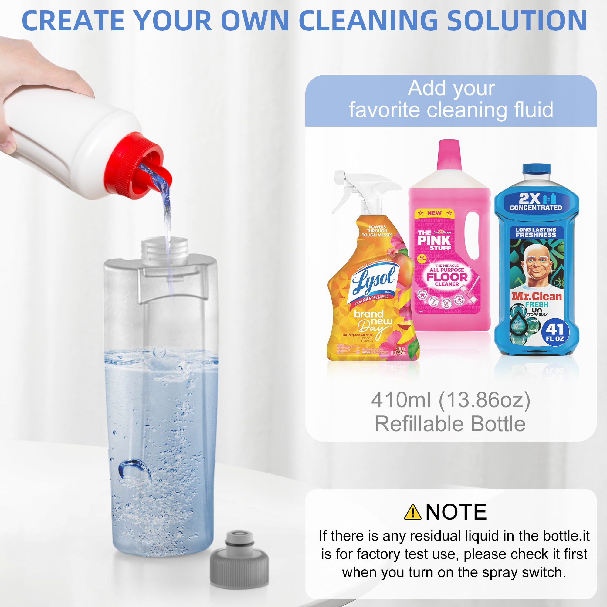 Sugarday Spray Mop with 4 Washable Pads and 2 Bottles photo 3