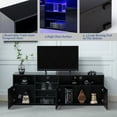 ChVans Modern TV Stand with LED Lights and High Glossy LED TV