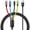 Red_Blue_Black_Green, variant on Travel Vacation Essentials USB C Multi Charging Cable, Right Angle 4 in 1 Charging Cable, Phone Charger Cords with IP/Type C/Type C/Micro Port, Compatible with Most Cell Phones and More(1Pack 5FT)