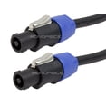 thumbnail image 2 of Monoprice Pro Audio Cable - 50 Feet - Black | 2-conductor NL4 Female to NL4 Female Speaker Twist Connector Cable, 12AWG With Spring-Loaded Lock, 2 of 2