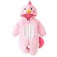 thumbnail image 2 of ZHANGDER Plush Flannel Hooded Romper Jumpsuit Chick Costume for Baby Toddler Dress Up Party, 2 of 8