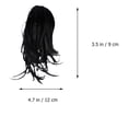 thumbnail image 3 of Curly Irregular Braid Claw Cola de caballo corta Extensión suave Cola de caballo Ola Cabello Colas de caballo pequeñas (Negro), 3 of 7