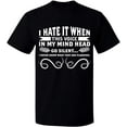 thumbnail image 2 of OXI T-Shirt - I Hate This Voice In My Head, Basic Casual T-Shirt for Men's and Women Fleece T-Shirt Short Sleeve - Black Large, 2 of 3