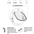 thumbnail image 2 of Hongchun Fashion Pet Dog Window/4 Way Door Cat Small Dog Lockable Clear Round Door Screen Window/Sliding Glass Door/Glass Window, 2 of 5