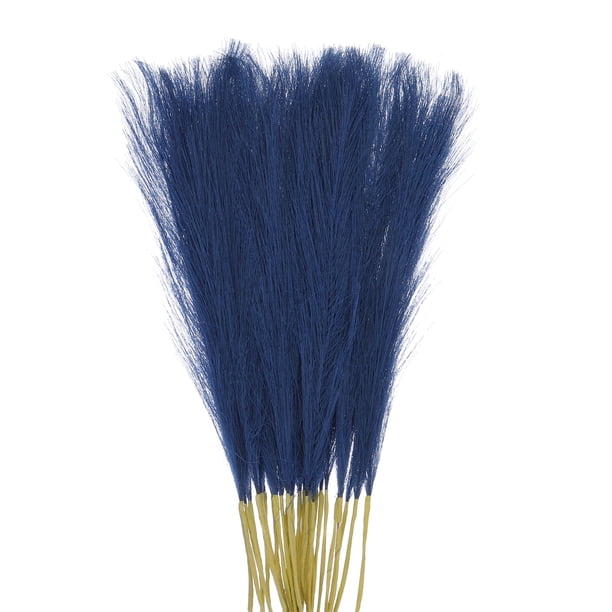Uxcell 30Pcs Hierba Artificial de Pampas 21" Falsa Pampas para Decoración de Bodas Azul
