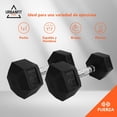 thumbnail image 3 of Mancuernas Hexagonales UrbanFit Pro 2 piezas 25 lbs Acero Neopreno Caucho Goma, 3 of 8