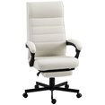 thumbnail image 1 of Vinsetto High-Back Office Chair Linen Computer Desk Chair Cream White, 1 of 6