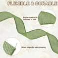 thumbnail image 4 of Uxcell Burlap Wired Ribbon 1" x 10 Yard Wired Edge Ribbon Woven Strap, Deep Green, 4 of 7