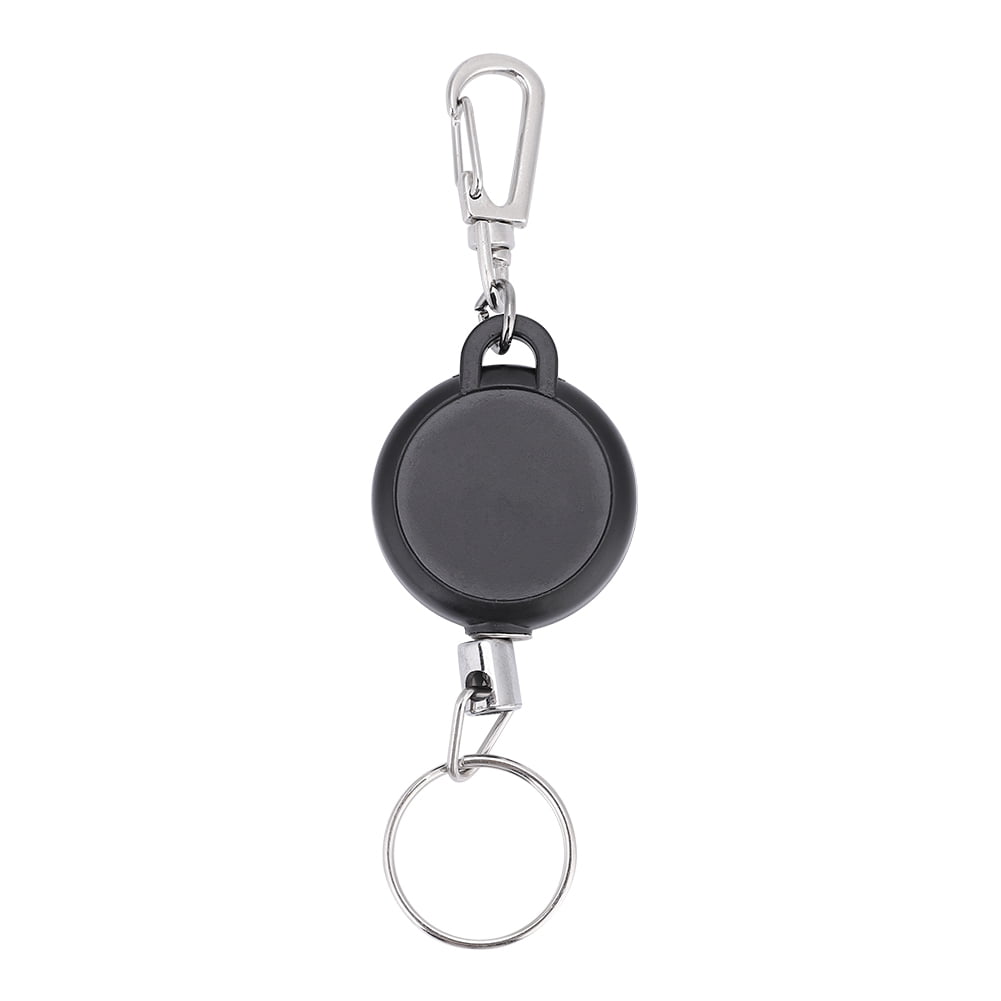 Stainless Steel Wire Rope Retractable Key Chain Stretching Key Clasp Anti Lose Keyring 
