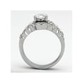 thumbnail image 3 of 2.35 Ct Round Zirconia Stainless Steel 316 Engagement Wedding Ring Set Size 6, 3 of 6