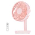 thumbnail image 1 of Ventilador de escritorio oscilante recargable silencioso práctico ventilador de escritorio con carga USB para el hogar, la escuela rosa, 1 of 10