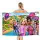 thumbnail image 1 of Barbie Toalla de playa de secado rápido con diseño temático, regalo para mujeres y niñas, ideal para cumpleaños, fans, amantes de la música, uso en la playa o al aire libre,78*160cm, 1 of 6