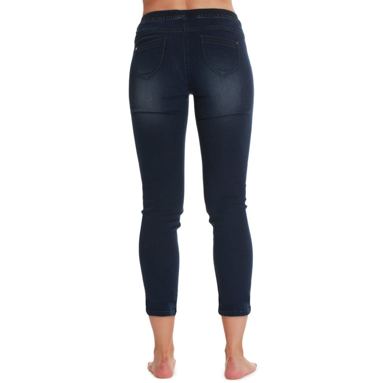 Just Love Denim Wash Capri Jeggings for Women 6855 MEDDEN XL Dark Denim Capri Small Walmart