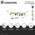 thumbnail image 5 of Kingston Brass BSFK4820 Watercourse 48-Inch Stainless Steel Linear Shower Drain with Reversible Tile Insert and Flat Grate, Drain with Base Flange and Hair Strainer in Matte Black, 5 of 5