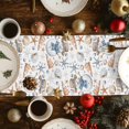thumbnail image 3 of Burlap Table Runner 36 Inches Long,Merry Christmas Snowman on White Non-Slip Kitchen Table Runners for Dining Room Everyday Use Party Table Decorations Marine Starfish Shell Pearl, 3 of 9