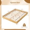thumbnail image 3 of Costway Queen Size Floating Bed Frame with LED Lights, 12 Inch Modern Wood Platform Bed, 3 of 10