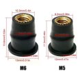 thumbnail image 3 of 30/10Pcs M5/M6 Convex Rubber Well Rivet Nuts Black For Motorcycle Windshield Kayaking ATV Automoboile Accessories, 3 of 5