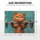 thumbnail image 2 of Fotbe Strong Kitten Lifting Weights Alfombrilla de Secado para Cocina con Estampado, 18x24 Pulgadas, 2 of 7