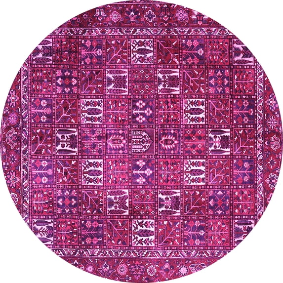 Ahgly Company Indoor Round Persian Pink Traditional Area Rugs, 6' Round