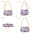 thumbnail image 7 of FORMRS Womens Shoulder Bag with Chain Strap Clutch Purse Cute Tote Handbag, Light Purple Halloween Black Cat, 7 of 7